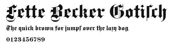 Fette Becker Gotisch Preview