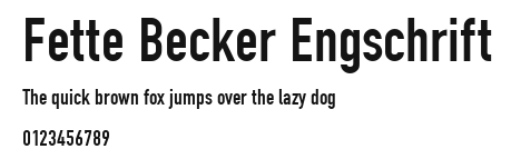 Fette Becker Engschrift Preview