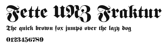 Fette UNZ Fraktur Preview