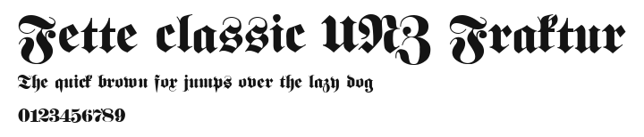 Fette classic UNZ Fraktur Preview