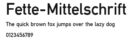Fette-Mittelschrift Preview