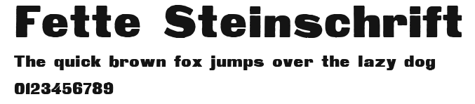 Fette Steinschrift Preview