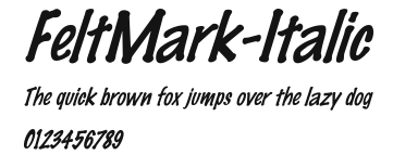 FeltMark-Italic Preview