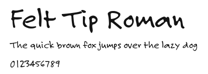 Felt Tip Roman Preview