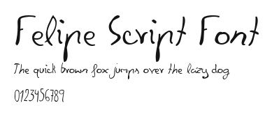Felipe Script Font Preview