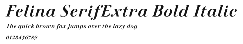 Felina SerifExtra Bold Italic Preview