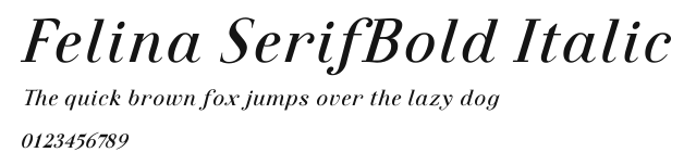 Felina SerifBold Italic Preview