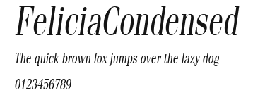 FeliciaCondensed Preview