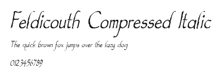 Feldicouth Compressed Italic Preview