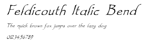 Feldicouth Italic Bend Preview