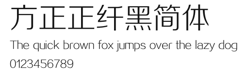 方正正纤黑简体 Preview