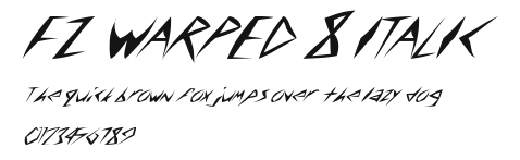 FZ WARPED 8 ITALIC Preview