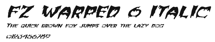 FZ WARPED 6 ITALIC Preview