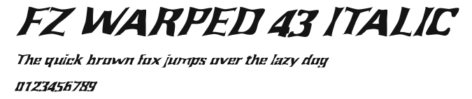 FZ WARPED 43 ITALIC Preview