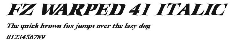 FZ WARPED 41 ITALIC Preview