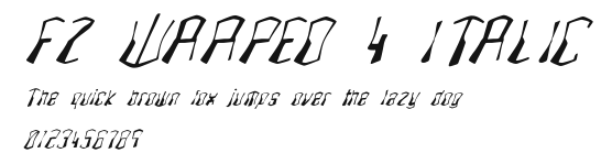 FZ WARPED 4 ITALIC Preview