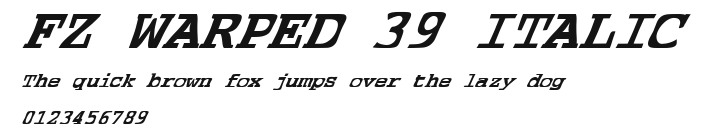 FZ WARPED 39 ITALIC Preview