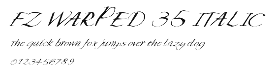 FZ WARPED 35 ITALIC Preview