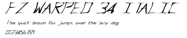 FZ WARPED 34 ITALIC Preview