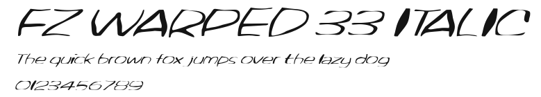 FZ WARPED 33 ITALIC Preview