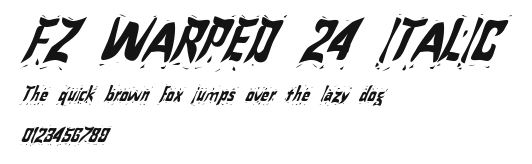 FZ WARPED 24 ITALIC Preview