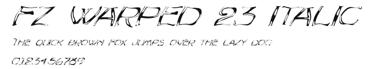 FZ WARPED 23 ITALIC Preview