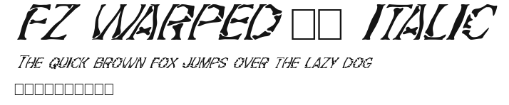 FZ WARPED 21 ITALIC Preview