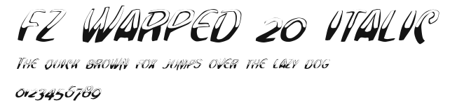 FZ WARPED 20 ITALIC Preview
