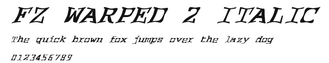 FZ WARPED 2 ITALIC Preview