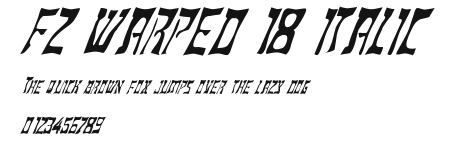FZ WARPED 18 ITALIC Preview