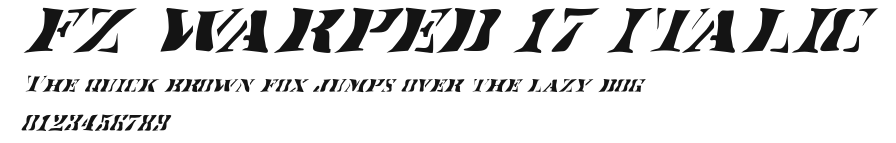 FZ WARPED 17 ITALIC Preview