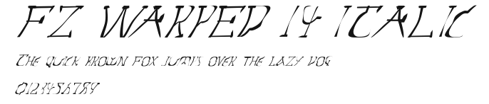 FZ WARPED 14 ITALIC Preview