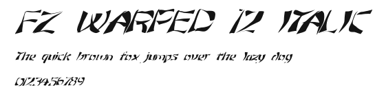 FZ WARPED 12 ITALIC Preview