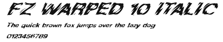 FZ WARPED 10 ITALIC Preview