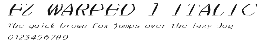 FZ WARPED 1 ITALIC Preview