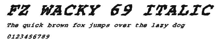 FZ WACKY 69 ITALIC Preview