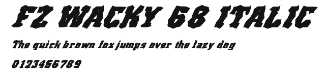 FZ WACKY 68 ITALIC Preview