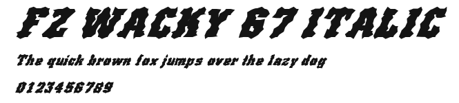 FZ WACKY 67 ITALIC Preview