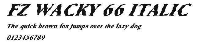 FZ WACKY 66 ITALIC Preview
