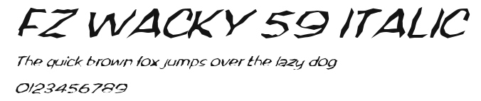 FZ WACKY 59 ITALIC Preview