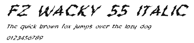 FZ WACKY 55 ITALIC Preview