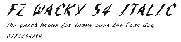 FZ WACKY 54 ITALIC Preview