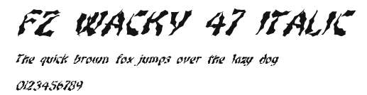FZ WACKY 47 ITALIC Preview