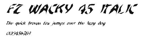 FZ WACKY 45 ITALIC Preview