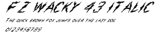 FZ WACKY 43 ITALIC Preview