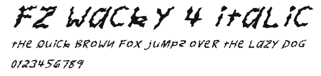 FZ WACKY 4 ITALIC Preview