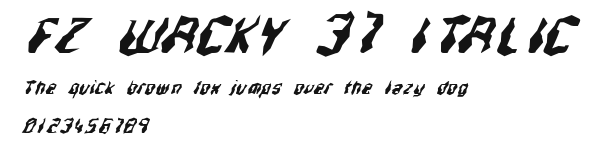 FZ WACKY 37 ITALIC Preview