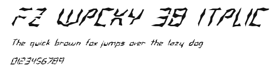 FZ WACKY 38 ITALIC Preview