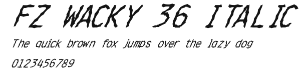 FZ WACKY 36 ITALIC Preview