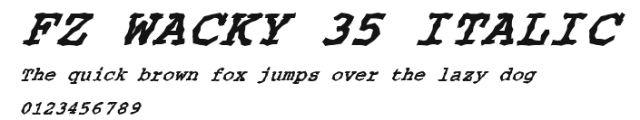 FZ WACKY 35 ITALIC Preview